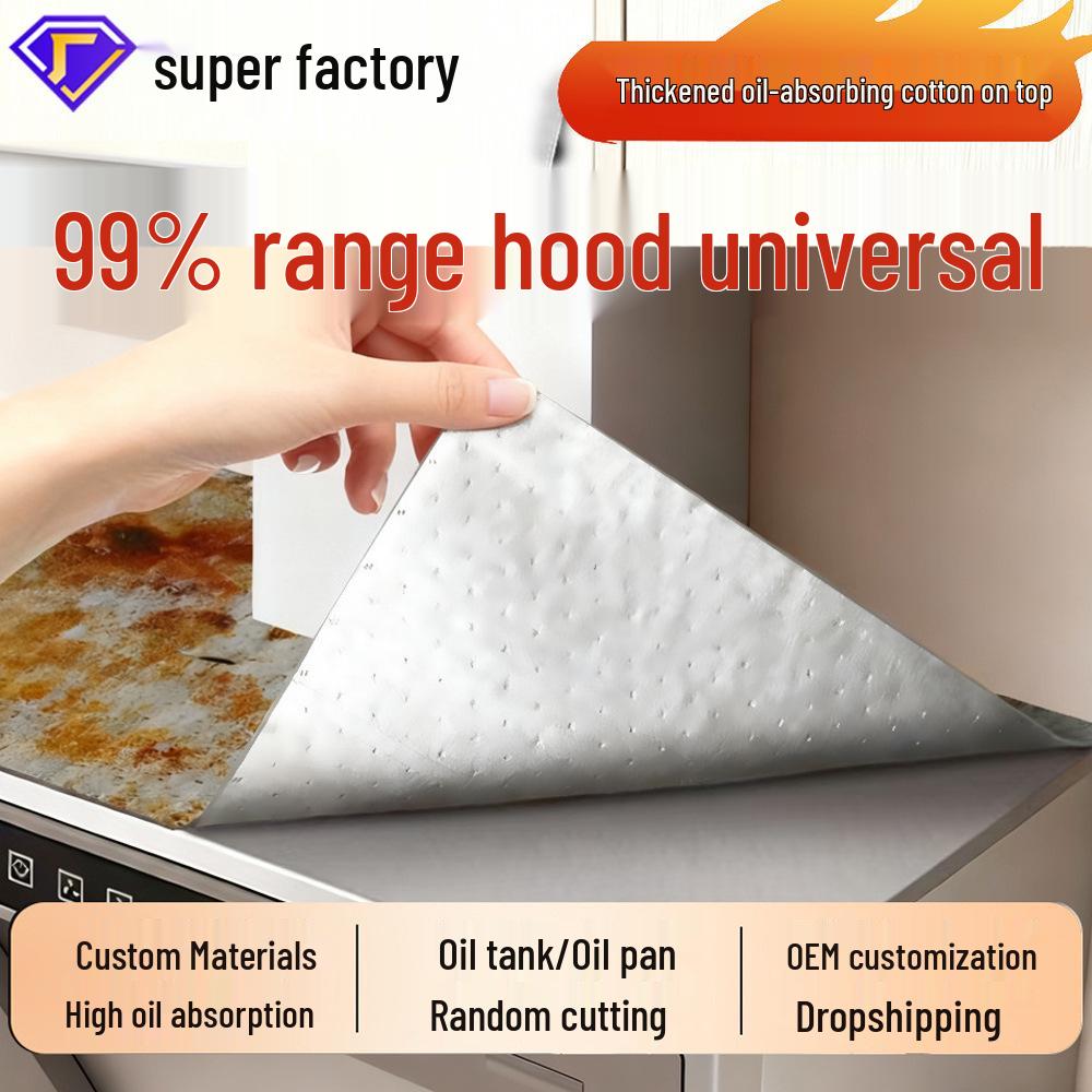 Universal Oil-Absorbing Range Hood Pad - Kitchen Oil-Proof Barrier Strips