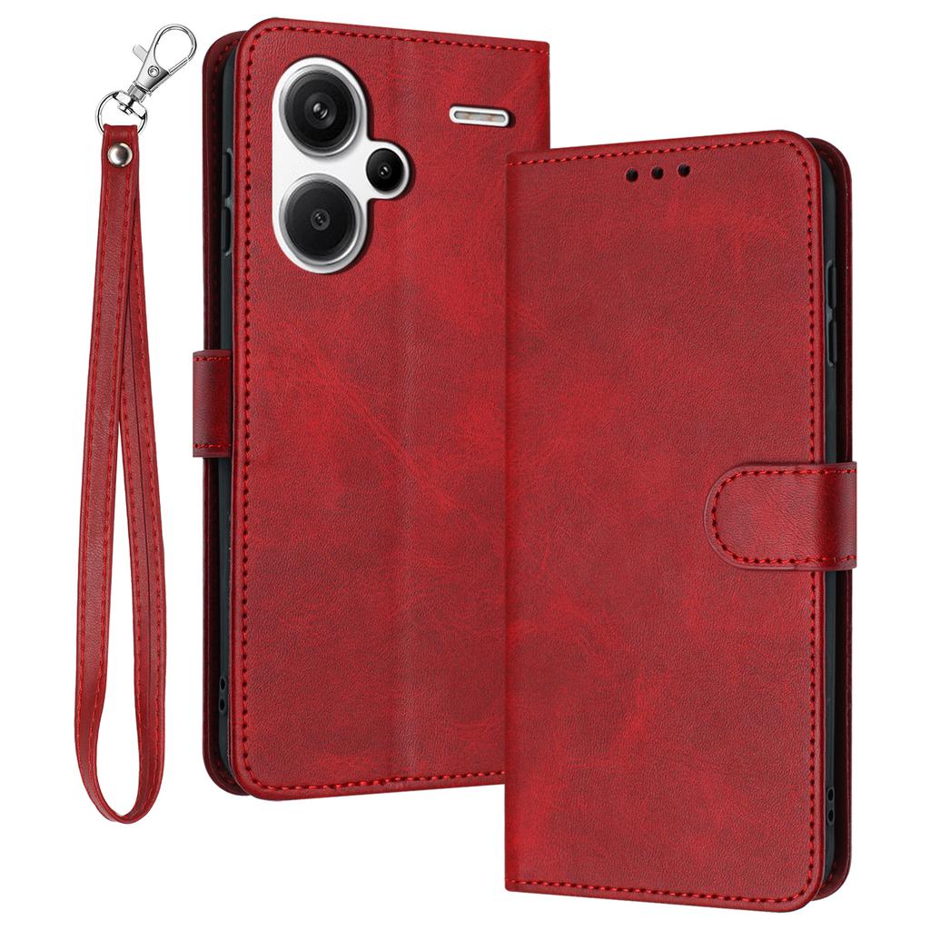Для Xiaomi Redmi Note 13 Pro + 5G чехол с текстурой теленка и подставкой кожаный чехол-кошелек для телефона