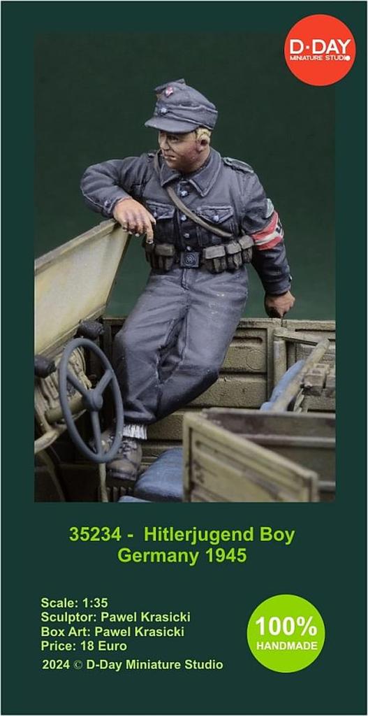 Миниатюрный немецкий HJ Boy 1945 смоляной набор DD35234 D-Day 1/35