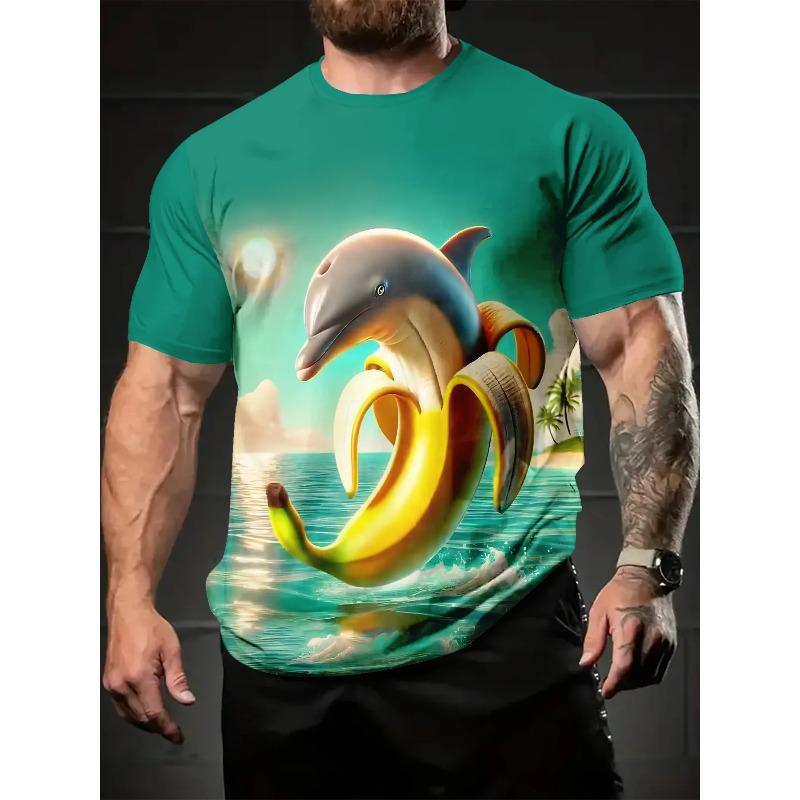 Fashion Funny Animal Graphic T-Shirt Fun Capybara 3D Print Oversize Short Sleeve T-Shirt O-Neck Casual Men T-Shirt