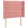 LED Headboard Pink 93x16x118 128 Cm Velvet