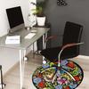 1pc Office Carpet Chair Mats Colorful Floral Mandala Design Perfect for Decorating Office Chairs, Living Rooms, Or Bedrooms