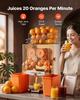 Commercial Orange Juicer Machine, 120W Electric Orange Juice Press, Stainless Steel Orange Squeezer for 20 per Minute, Lemon Citrus Pomegranates