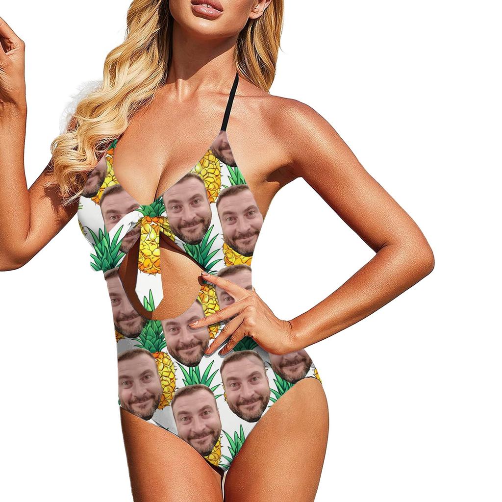 Женский сексуальный купальник с разделенным телом, сплошной цветной купальник с бантом и высокой талией, состоящий из двух частей