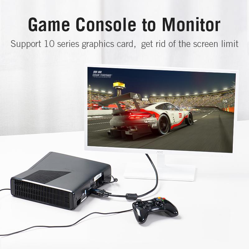 Vention Адаптер HDMI-VGA HDMI-папа-VGA Felame HD 1080P Аудиокабель-конвертер с разъемом 3,5 для PS4 Портативный ПК Проектор