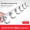 304 Нержавеющая сталь Одинарный ряд Крючки для одежды и полотенец - Высокая несущая способность для кухни и ванной комнаты
