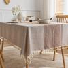 Waterproof Jacquard Tablecloth, Cotton Linen Tassels, Coffee Table Decoration, Table Fabric, Rectangular Fabric Tablecloth