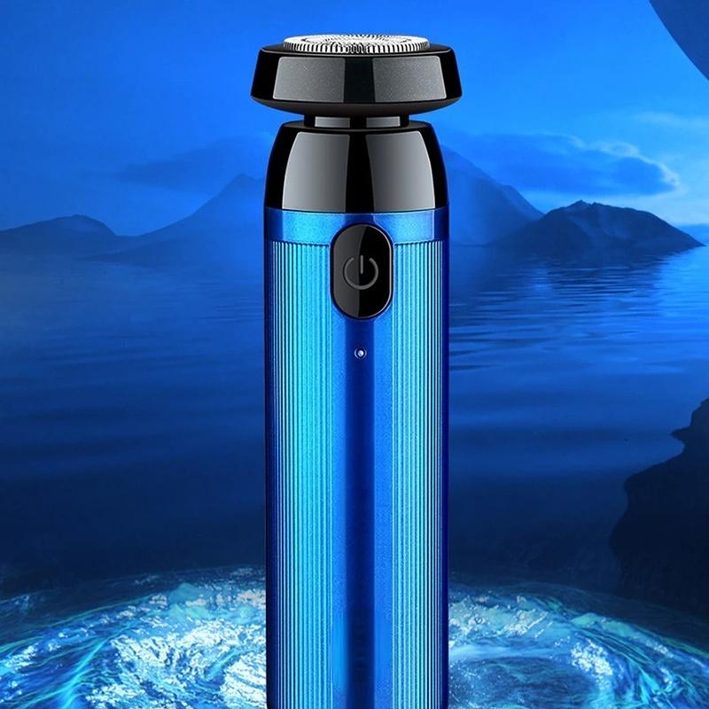 Мини-моющаяся электробритва, перезаряжаемая от USB бритва для мужчин, бритва для бороды двойного назначения с влажной и сухой сушкой