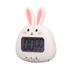 Cartoon Digital Timer ABS Portable Lightweight Simple To Use Cute Cartoon Timer for Kitchen Cooking White Rabbit