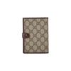 Gucci GG Retro Series Логотип для пресбиопии Застежка-кнопка Холст и Кожа Держатель для карт Кошелек Сумка для паспорта Мужской Бордовый и Коричневый