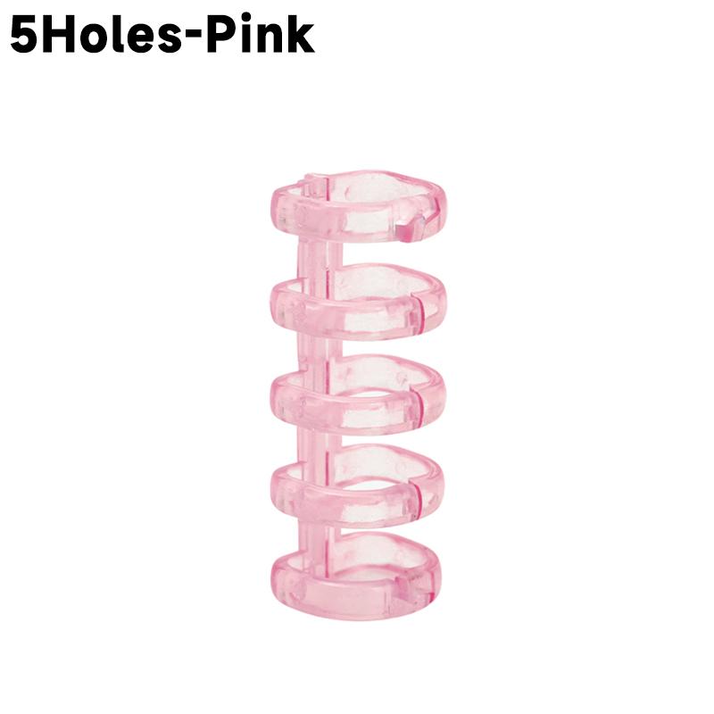 3-1Pcs 3/5Holes Loose Leaf Binders Book Rings Translucent Binding Spines Combs Snap Split for DIY Diary Notebook School Supply