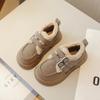 Winter Kids Cotton Shoes Girls Plush Thickened Warm Shoes 2024 Fashion Versatile Soft Children Outdoor Causal Shoes Hook Loop