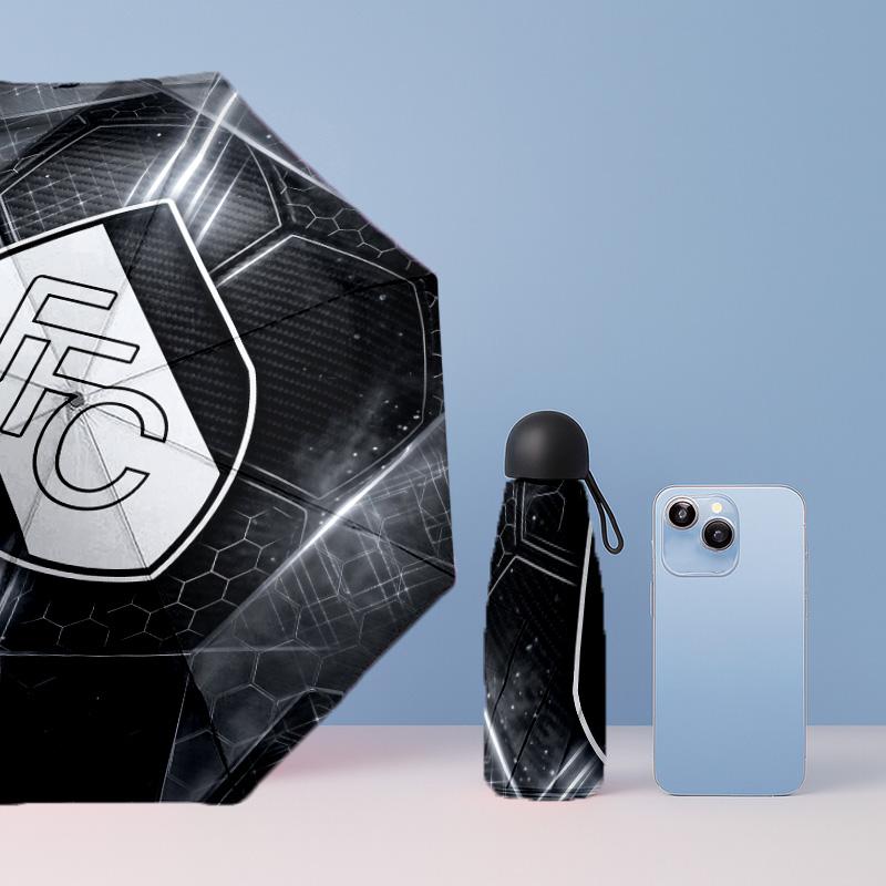 Компактный складной мини-зонт Fulham с принтом футбольной тематики, 5 сложений, 8 спиц, ветрозащитный, водонепроницаемый, легкий, портативный