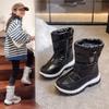 Winter Waterproof Children's Boots, Winter Girls' Princess Snow Boots, Short Boots, Thickened Baby Cotton Shoes