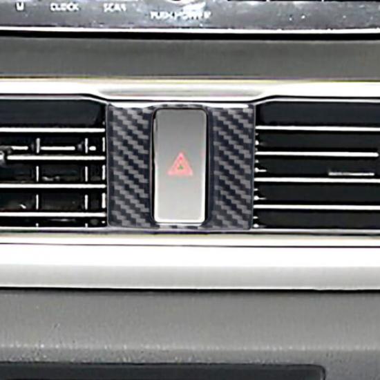 For Mazda 3 Axela 2014-18 Carbon Fiber Warning Light Button Frame Cover Sticker