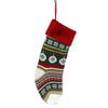 Bag Christmas Gift Xmas Ornament with Pompoms Santa Claus Sock Knitted Christmas Stocking Gift Bag