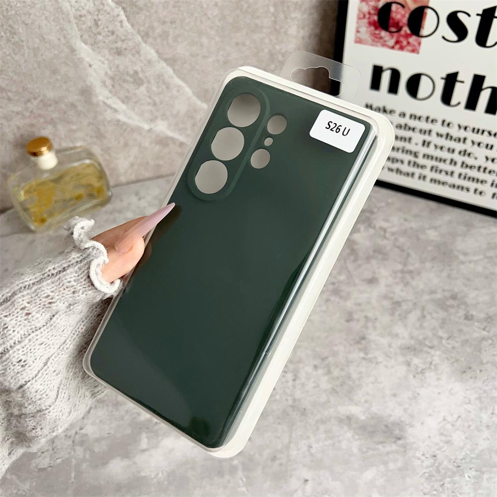 Роскошный Оригинальный Жидкий Силикон 1:1 Чехол для телефона для Samsung Galaxy S23 FE S24 Plus S25 S26 Ultra Противоударный Защитный Чехол с коробкой