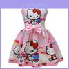 Безрукавное платье с принтом Hello Kitty и оборками для весеннего наряда