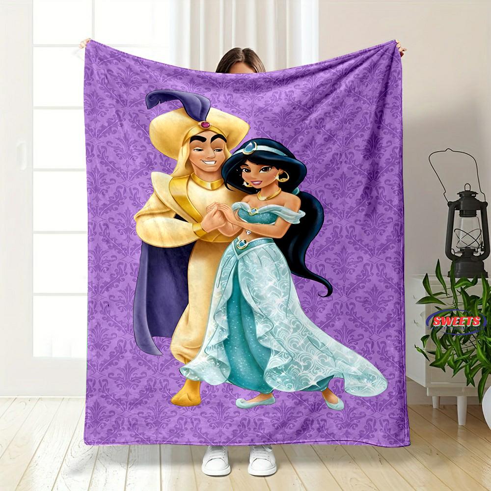 6 Sizes Princess Aladdin Blanket, Sofa Bed Cover Four Seasons Soft Fluffy Quilt Blanket, Indoor Outdoor Leisure Nap Blanket Gift