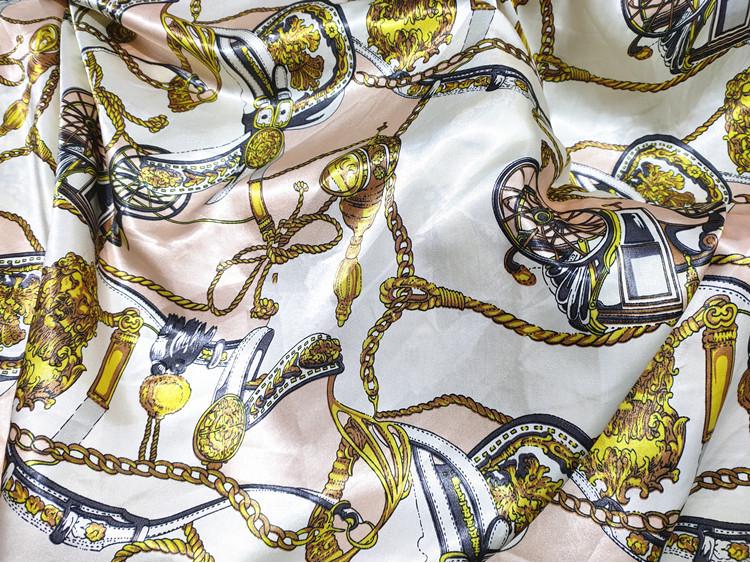 «Ткань ципао с принтом из атласного шелка и лента для головного убора»