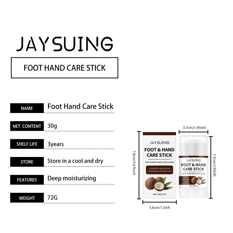 Coconut Oil Hand Foot Moisturizing Stick Exfoliating Hydrating Improve Dry Cracked Skin Soft Smooth Skin Hand Foot Care Stick
