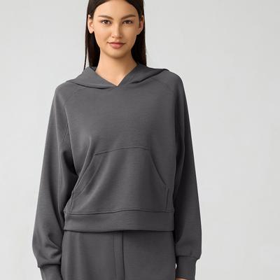 Осенне-зимняя спортивная толстовка для женщин, уменьшающая возраст, с капюшоном, универсальная одежда для фитнеса и йоги, топ