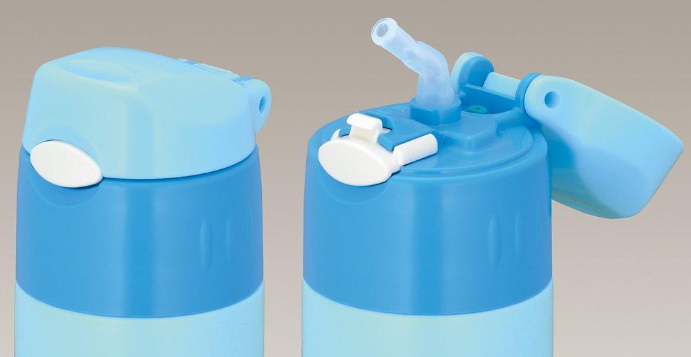 Термос Вакуумный Изолированный Соломинка Дисней Микки Открытое Небо SKY Бутылка, Мышь, Тип с Одним Касанием, 0.36л, Синий, FFI-401FDS