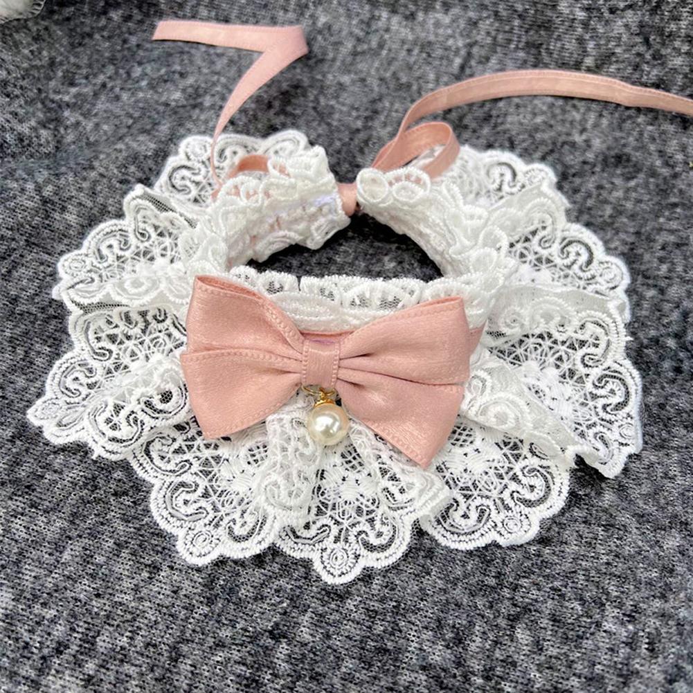 Кружевной бант с жемчужным воротником, шейный платок для кошек и собак, домашние кошки, котенок, собака, щенок, ожерелье нагрудник, галстук, шейный ремень, шарф, аксессуары