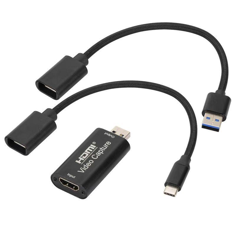 Высококачественная карта захвата HDMI на USB для мониторинга на ноутбуке и игровых прямых трансляций с совместимостью с Switch/PS4