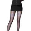 Женские черные шелковые многослойные тонкие кружевные чулки с защитой от защемления