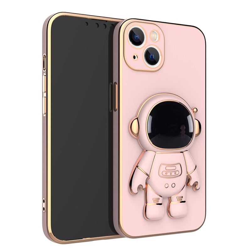 Роскошный шикарный 3D чехол для телефона с покрытием «Астронавт» для iPhone 15 14 13 12 11 Xs Pro Max Mini X 8 7 Plus SE портативный держатель-подставка чехол