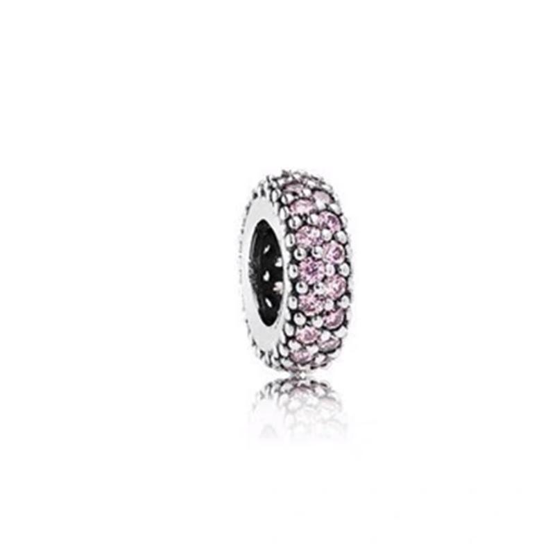 NEW DIY Pink Rose in Bloom Charm Bead Fit Silver Bracelet Jewelry for Family Tree Honor Of Kings Fans