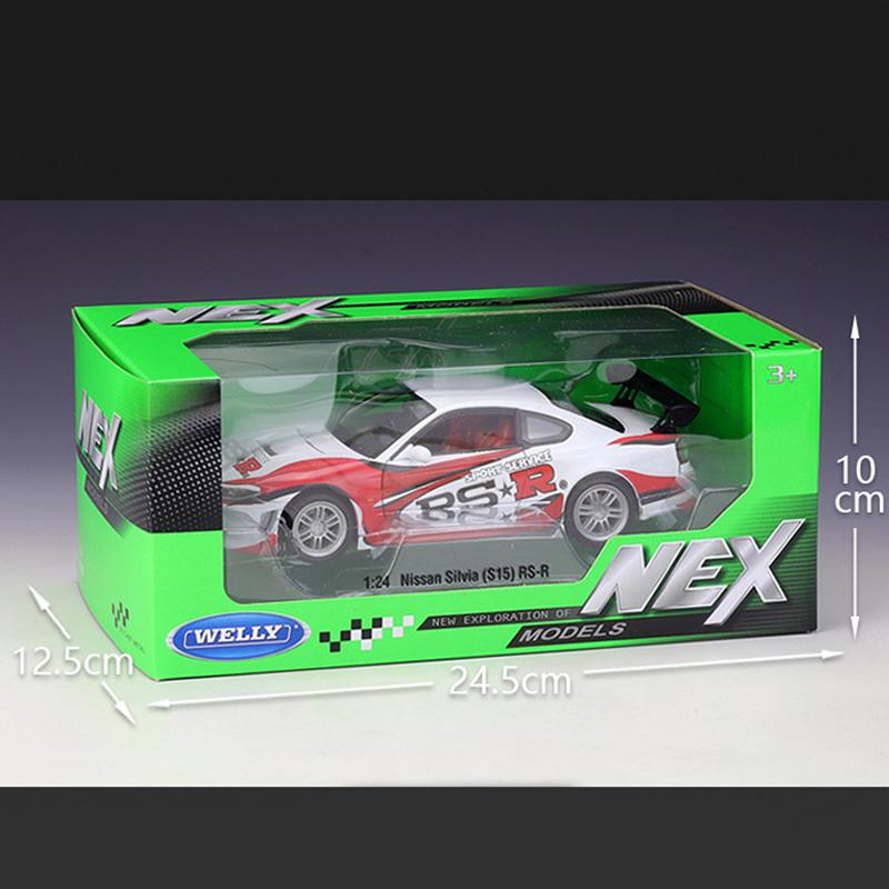 Welly Nissan Silvia в масштабе 1/24.(С15) RS-R модель автомобиля из сплава, литье под давлением, металлические игрушечные автомобили, модель автомобиля, коллекция высокой имитации, детские подарки