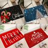Merry Christmas Welcome Door Mat Bathroom Kitchen Bedroom Room Floor Mat Absorbent Non-slip Home Decoration Gift