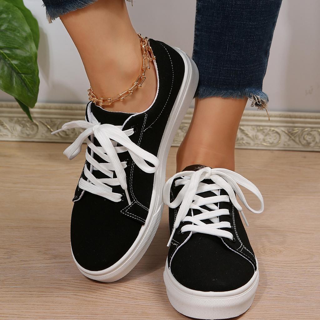 Мода мода повседневные спортивные женские вулканизированные женские парусиновые летние осенние легкие однотонные туфли на плоской подошве