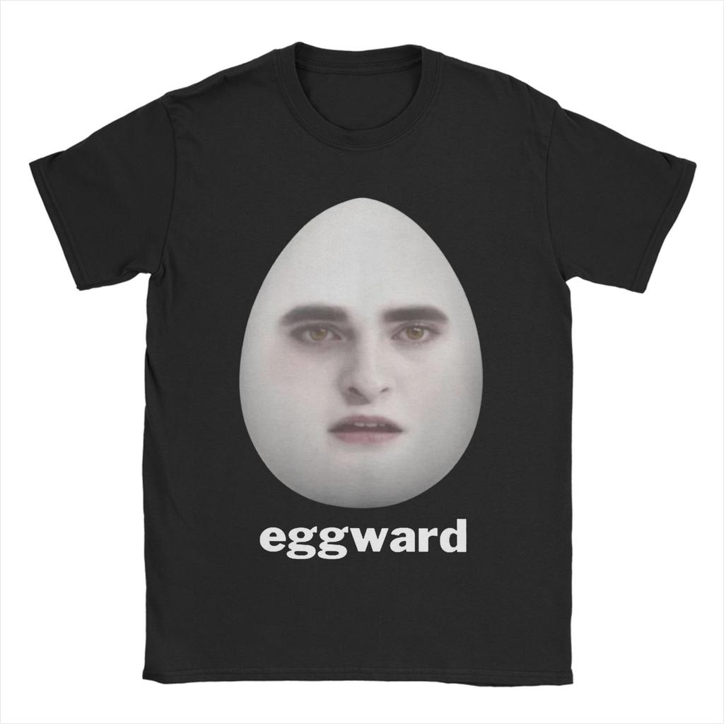 Twilight Eggward Edward Cullen T Shirts Cotton Crazy T-Shirt O Neck Meme Parody Humor Tee Shirt Short Sleeve Clothes Gift Idea