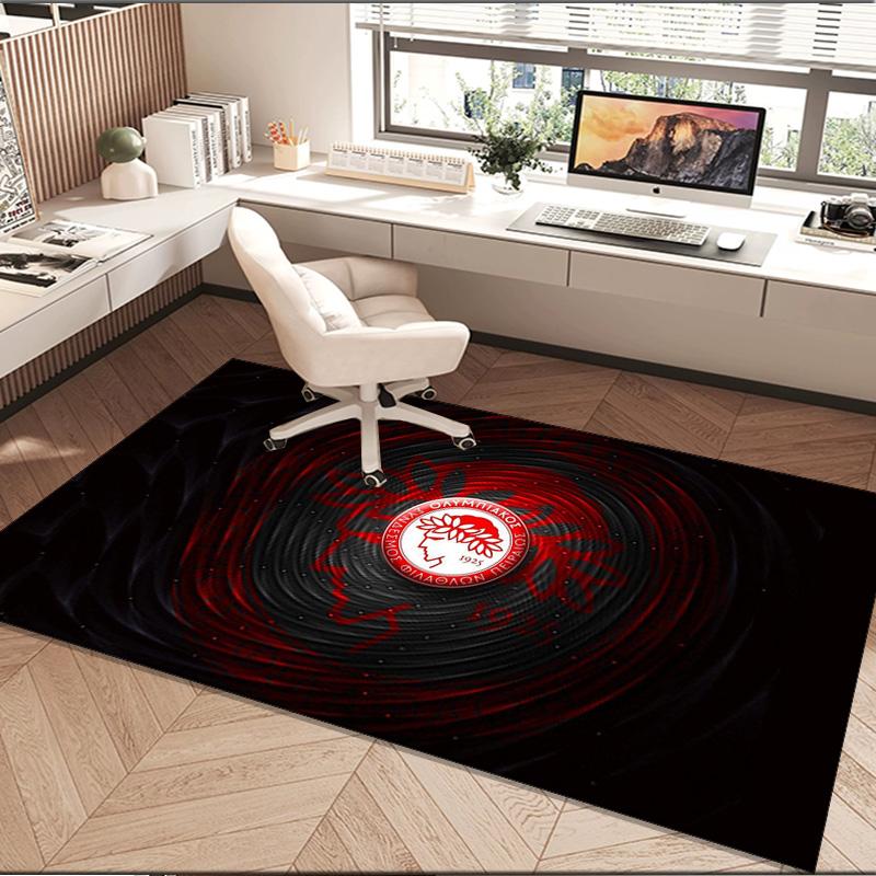1PC rug Olympiacos Fc Team Crest Carpet, Chair Rug,Area Rug for Office Bedroom living rooms bedroom, Doormat decor Christmas fan gifts