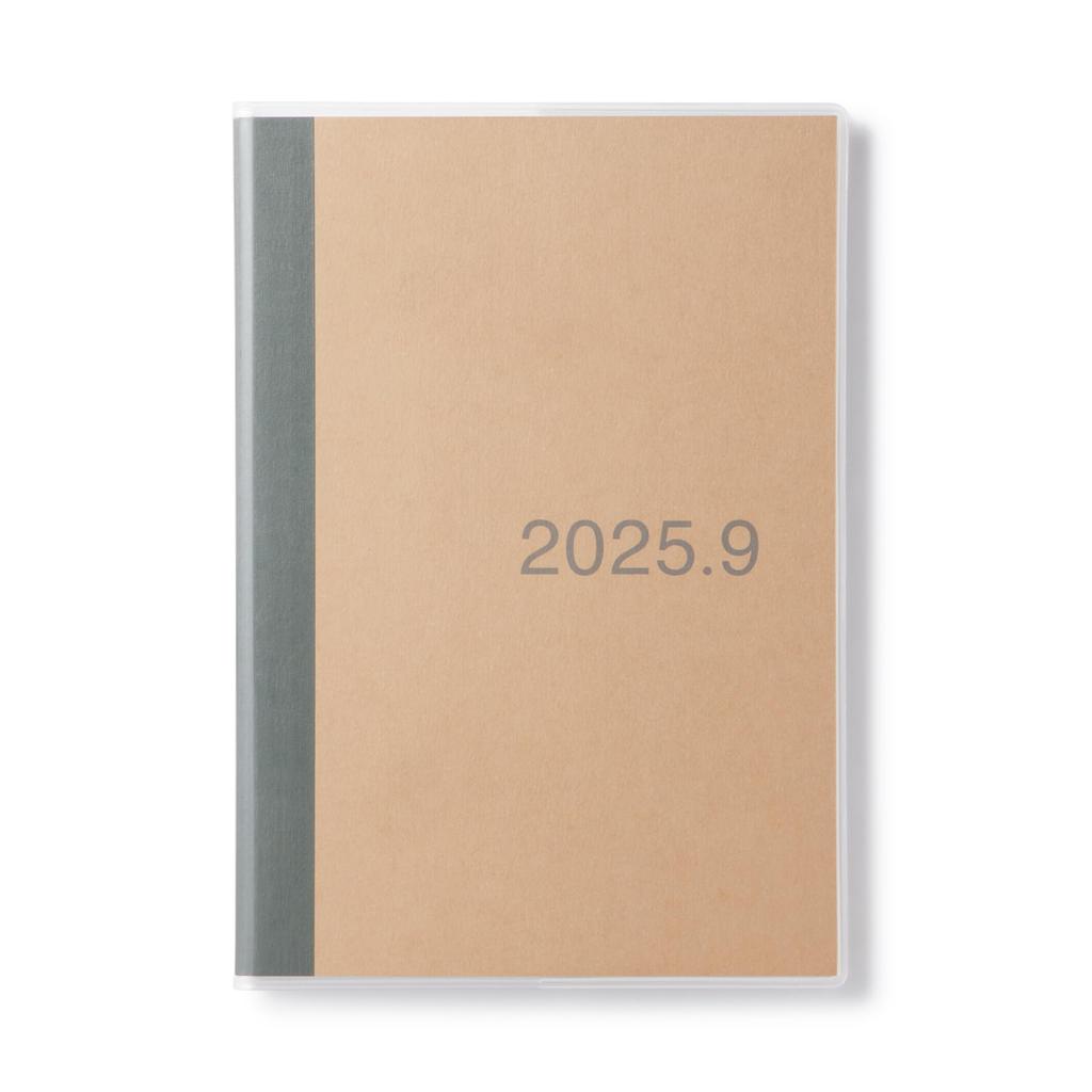 MUJI 2025 B6 Monthly Starts August Monday Start Planner, Size, Schedule, Brown, 84526121, 2025,