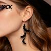 Lightweight Bat Pumpkin Skeleton Dangle Jewelry 1 Pair Halloween Earrings for Women, Acrylic Gothic Earrings, Creative Printed Spooky Drop Party