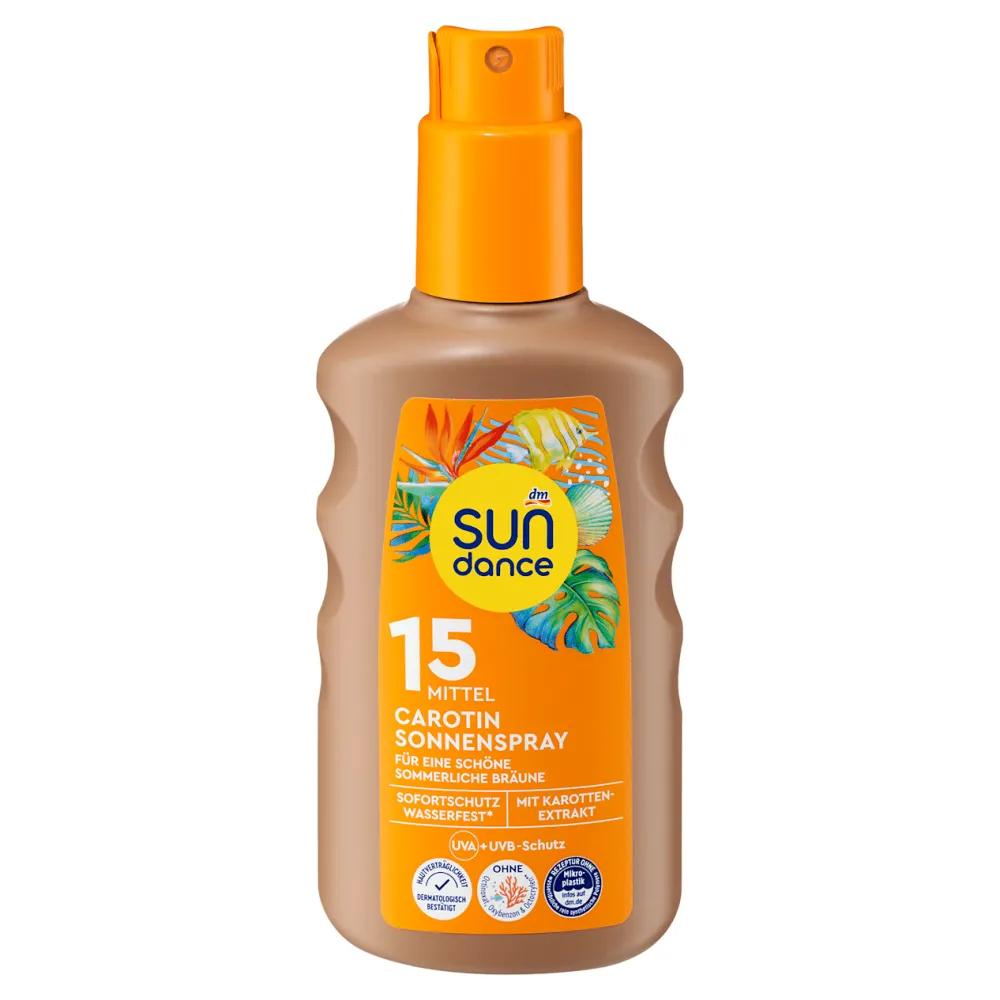 Немецкий DM Sundance Каротиновый солнцезащитный спрей SPF15 200 мл