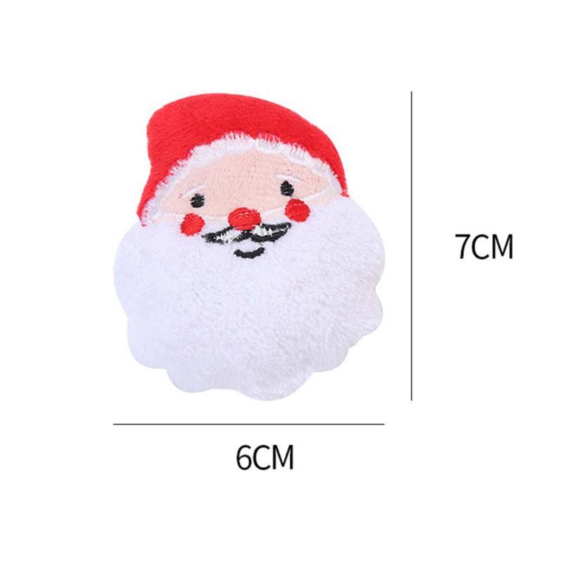 Santa Claus Holiday Dog Toy Plush Chew Toy Christmas Stocking Stuffer for Pets Small Dogs Indoor Cats