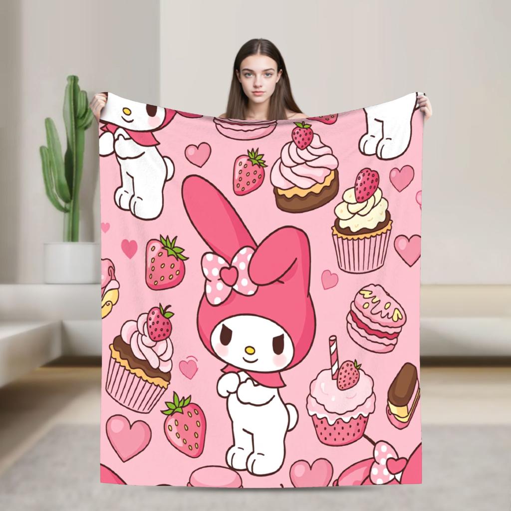 Melody Super Warm Blanket Students Plush Bedding Throws Graphic Home Decor Flannel Bedspread Sofa Bed Cover