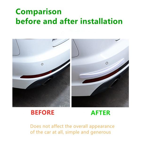 2Pcs Car Bumper Protector Strip Guard Corner Protection Strips Scratch Protector Crash