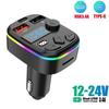 Автомобильный FM-трансмиттер Bluetooth-совместимый 5.3 MP3-плеер Поддержка TF-карты U-диска USB Зарядное устройство для мобильного телефона Беспроводной автомобильный комплект громкой связи