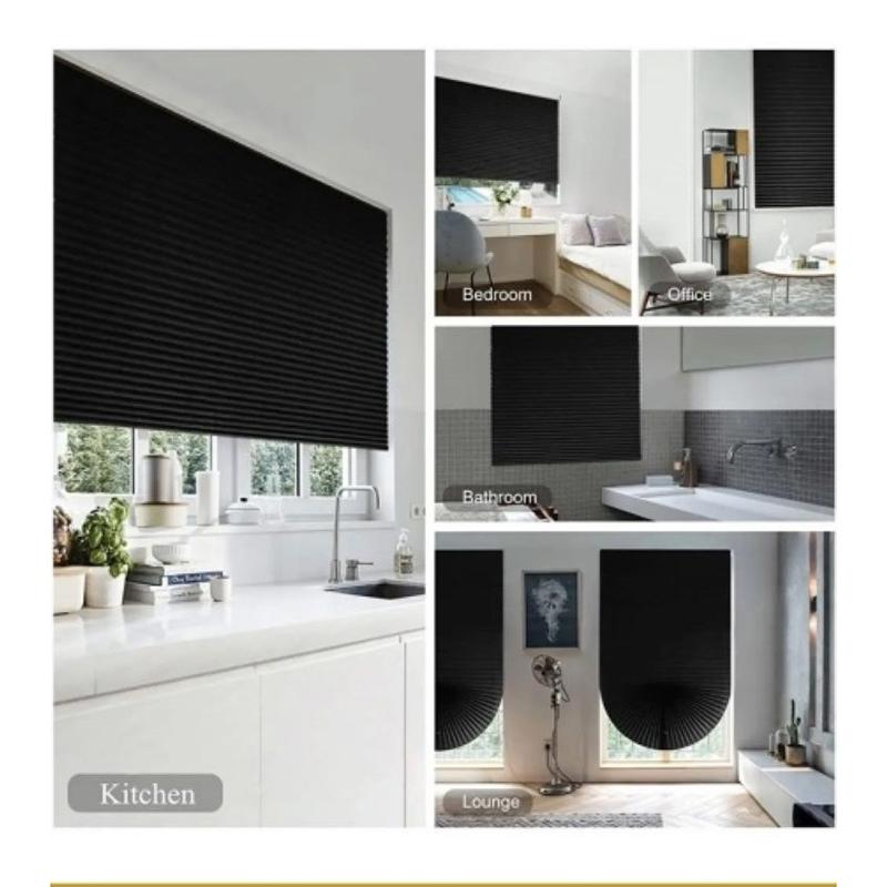 Плиссированные жалюзи, занавески для приватности, самоклеящиеся солнцезащитные шторы, простые затемняющие шторы для спальни, гостиной, балкона