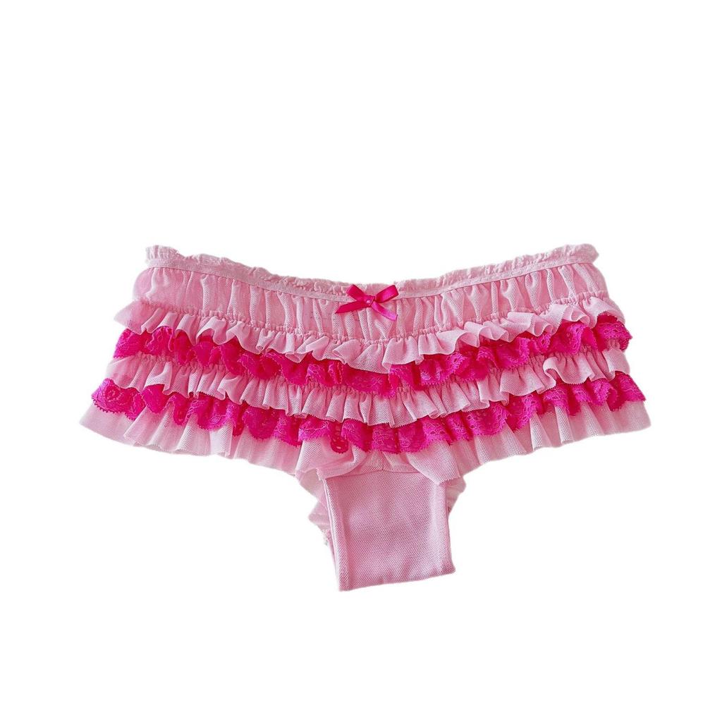Cute 3D Ruffle Layered Lace Panties for Women