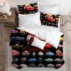 Мультяшный автомобиль трехкомпонентный пододеяльник 3D цифровая печать комплект постельного белья покрывало