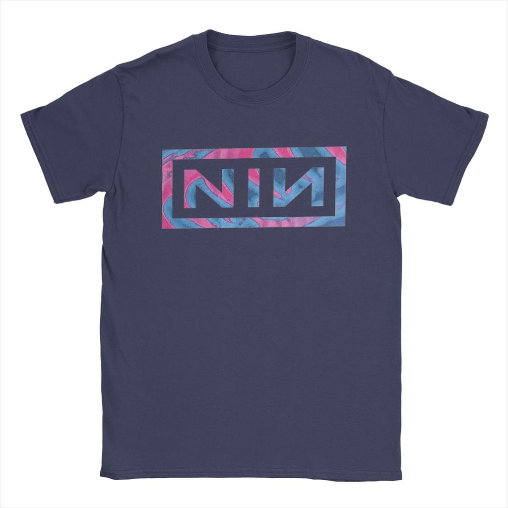 Nine Inch Nails NIN Men T Shirt Funny Tee Shirt Short Sleeve Round Collar T-Shirt Pure Cotton Gift Idea Clothes