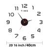 Modern Design Home Wall Clock Frameless Acrylic Night light Arrows Decal Mirror Stickers Wall Decoration Silent Clock