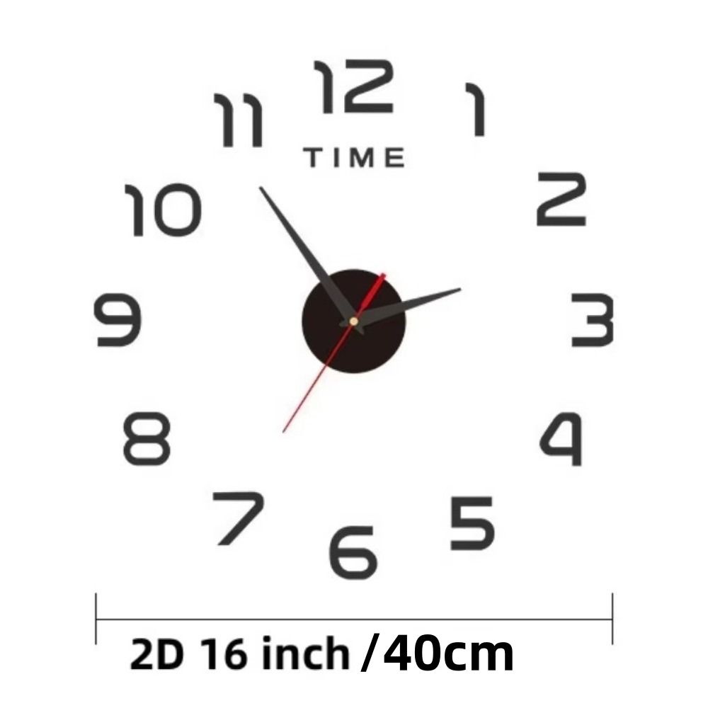 Modern Design Home Wall Clock Frameless Acrylic Night light Arrows Decal Mirror Stickers Wall Decoration Silent Clock